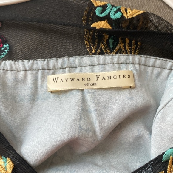 Beautiful dress embroidered netting over pattern sheath pockets empire waist - Picture 10 of 10